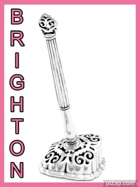💕Brighton Silver Filigree Geneva Pen Set ~ Stand with Ornate Finial